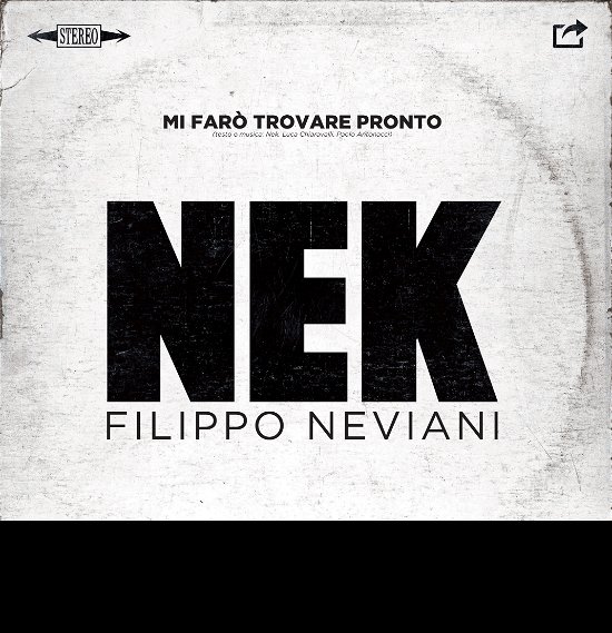 Cover for Nek · Mi Faro Trovare Pronto (7&quot;) [Coloured edition] (2019)