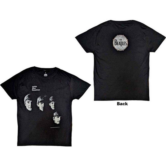 The Beatles Unisex T-Shirt: Vintage With The Beatles (Back Print) - The Beatles - Produtos - Apple Corps - Apparel - 5055295316911 - 