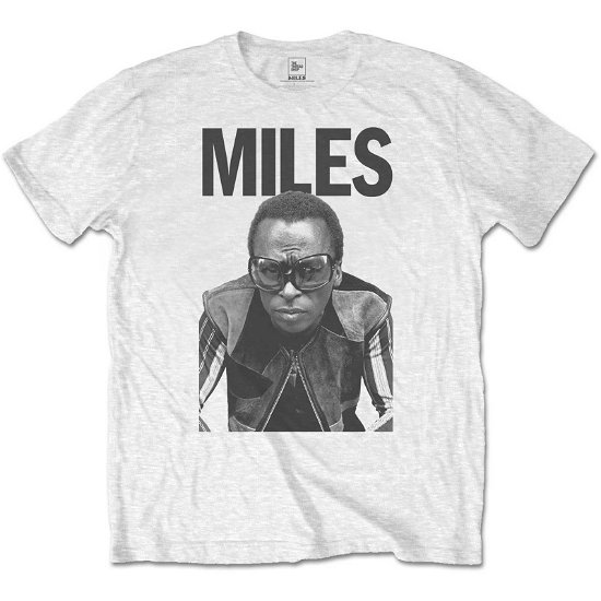 Cover for Miles Davis · Miles Davis Unisex T-Shirt: Miles (T-shirt) [size S] [White - Unisex edition]