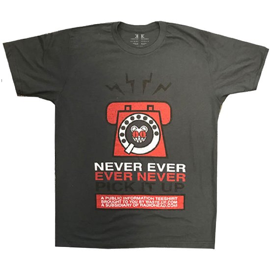 Cover for Radiohead · Radiohead Unisex T-Shirt: Never Pick It Up (T-shirt) [size S] [Grey - Unisex edition]