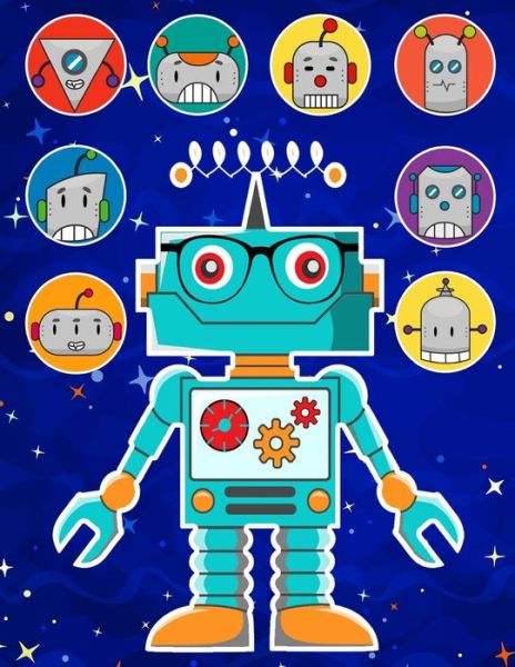 Cover for Fat Dog Journals · Robots Sticker Album 2 For Boys (Paperback Book) (2017)