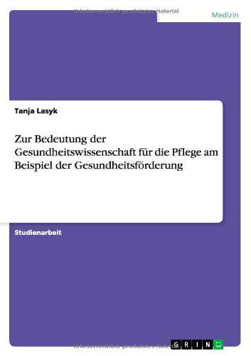 Cover for Lasyk · Zur Bedeutung der Gesundheitswiss (Paperback Book) [German edition] (2012)
