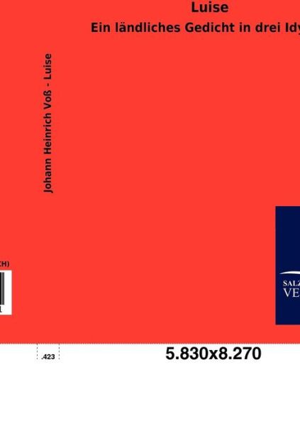Cover for Johann Heinrich Voß · Luise (Paperback Book) [German edition] (2012)