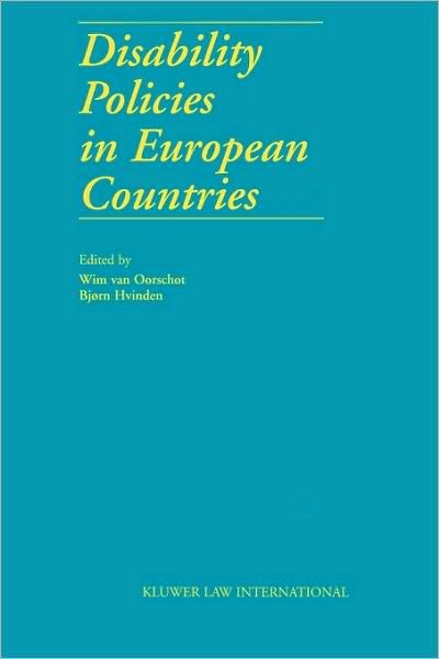 Cover for Wim Van Oorschot · Disability Policies in European Countries (Paperback Book) (2001)