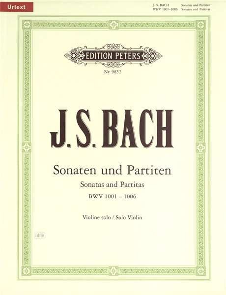 Sonatas and Partitas for Violin Solo BWV 1001-1006 - Bach - Livres - Edition Peters - 9790014078911 - 12 avril 2001