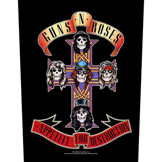 Guns N' Roses Back Patch: Appetite for Destruction - Guns N Roses - Merchandise - PHD - 5055339732912 - 10. februar 2020