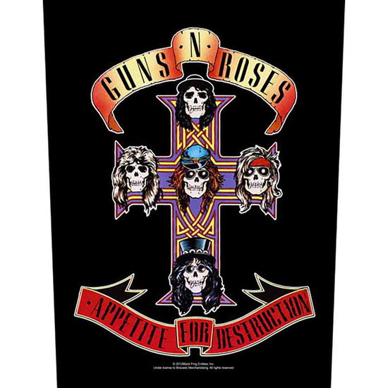 Guns N' Roses Back Patch: Appetite for Destruction - Guns N' Roses - Produtos - PHD - 5055339732912 - 10 de fevereiro de 2020