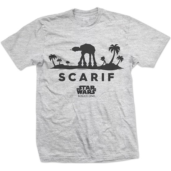 Cover for Star Wars · Star Wars Unisex T-Shirt: Rogue One At-At Silhouette Scarif (Bekleidung) [size M] [Grey - Unisex edition]