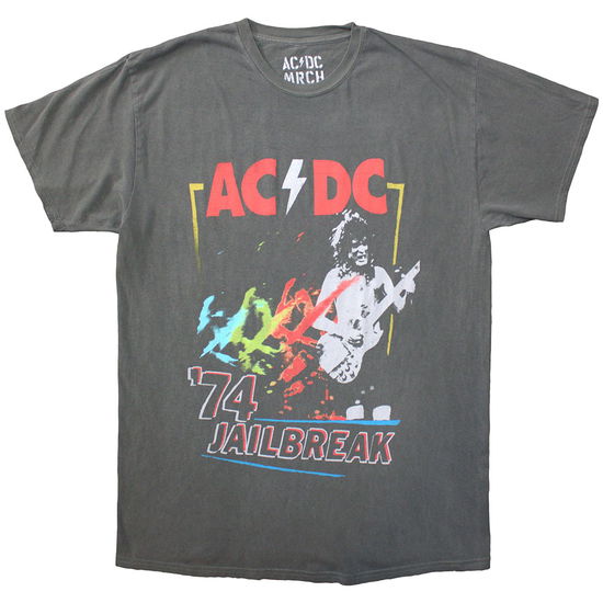 AC/DC Unisex T-Shirt: Vintage '74 Jailbreak (Grey) (XXXX-Large) - AC/DC - Produtos - - 5056737290912 - 8 de outubro de 2024