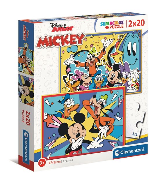Puslespil, Mickey New, 2x20 brikker - Clementoni - Board game - Clementoni - 8005125247912 - October 6, 2023