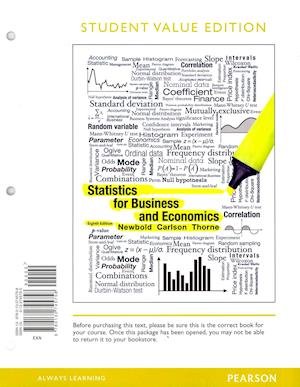 Statistics for Business and Economics, S - Paul Newbold - Bøger - END OF LINE CLEARANCE BOOK - 9780321923912 - 7. maj 2013