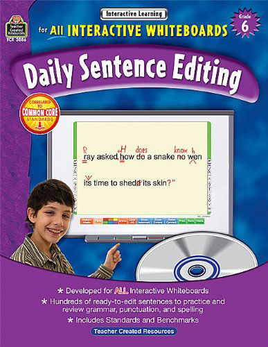 Cover for Teacher Created Resources Staff · Interactive Learning: Daily Sentence Editing Grd 6 (Paperback Bog) [Csm Pap/cd edition] (2011)