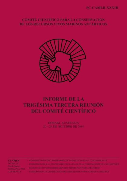 Cover for Comision Para La Conservacion De Los R · Informe de la Trigesima tercera reunion del Comite Cientifico (Paperback Book) (2015)