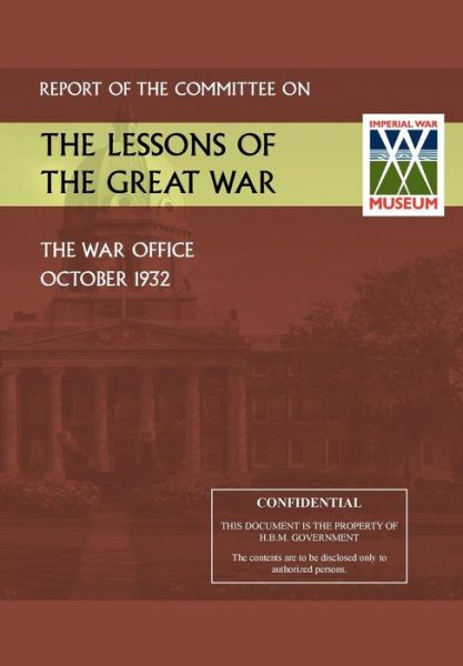 Cover for The War Office. · Report of the Committee on the Lessons of the Great War (Paperback Book) (2014)