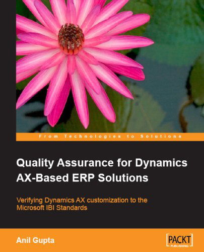 Cover for Anil Kumar Gupta · Quality Assurance for Dynamics Ax-based Erp Solutions: Verifying Dynamics Ax Customization to the Microsoft Ibi Standards (Paperback Book) (2008)