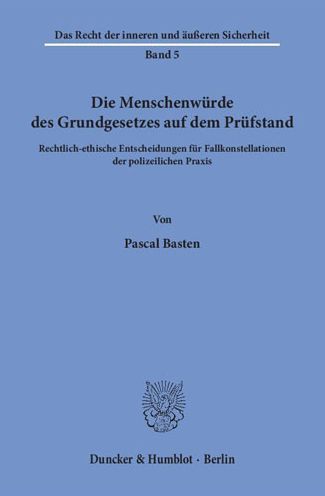 Cover for Basten · Die Menschenwürde des Grundgeset (Book) (2016)