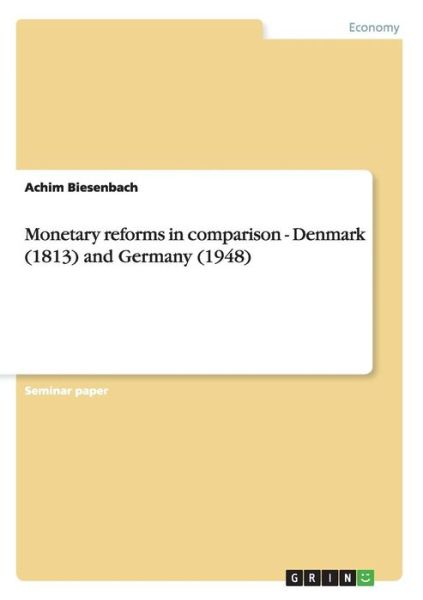 Cover for Biesenbach · Monetary reforms in comparis (Book) (2008)