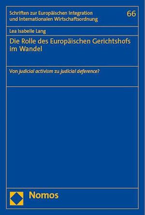 Cover for Lea Isabelle Lang · Rolle des Europäischen Gerichtshofs Im Wandel (Book) (2023)