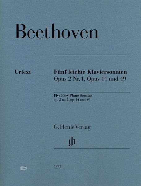 Fünf leichte Klaviersonaten o - Beethoven - Bücher -  - 9790201813912 - 