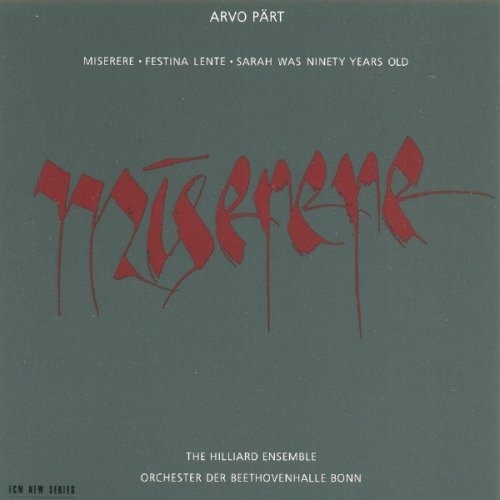 Miserere - Arvo Pärt - Musique - ECM - 0042284753913 - 22 janvier 2009