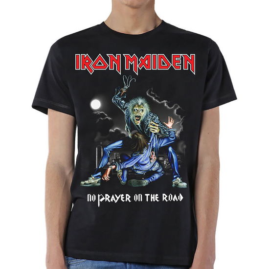 Iron Maiden Unisex T-Shirt: No Prayer On The Road - Iron Maiden - Mercancía - Global - Apparel - 5055979995913 - 14 de enero de 2020