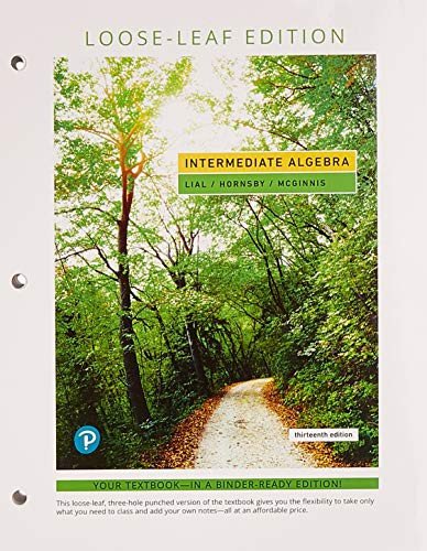 Cover for Margaret Lial · Intermediate Algebra, Loose-Leaf Edition Plus MyLab Math with Pearson eText -- 18 Week Access Card Package (Lose Papiere) (2019)
