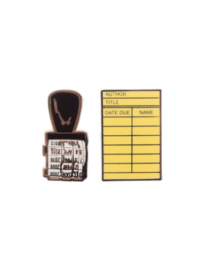 Cover for Out of Print · Library Card and Stamp Enamel Pin Set (MERCH) (2016)