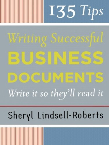 Cover for Sheryl Lindsell-roberts · 135 Tips for Writing Successful Business Documents (Pocketbok) (2006)