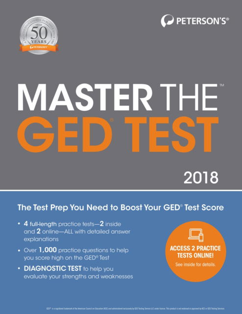 Cover for Peterson's · Master the GED Test 2018 (Paperback Book) (2017)