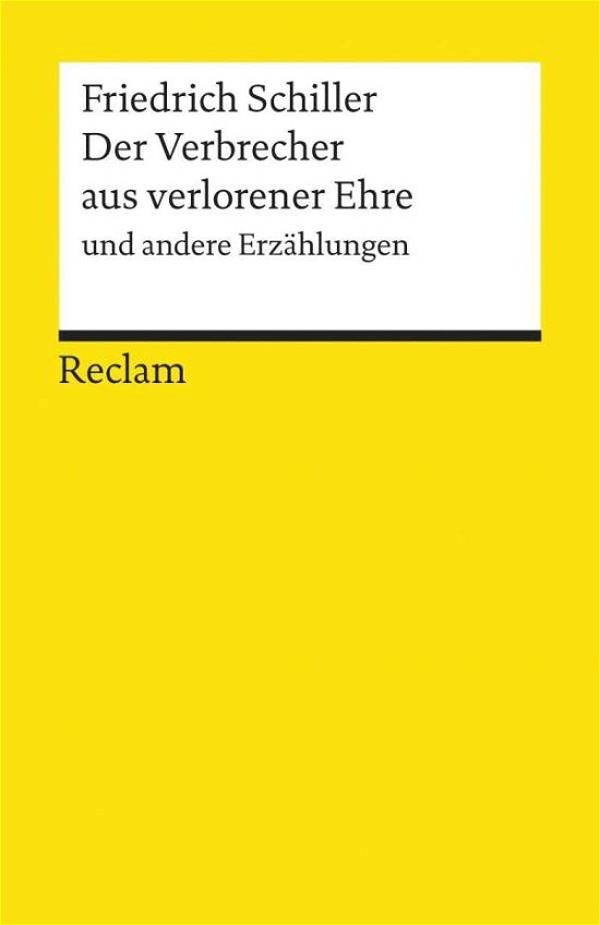 Cover for Friedrich Schiller · Reclam UB 08891 Schiller.Verbrecher (Bog)
