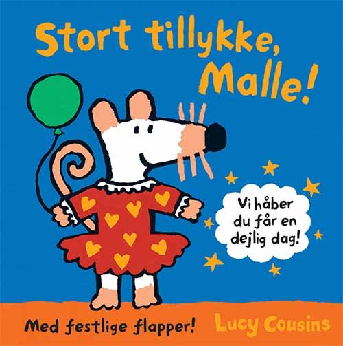 Cover for Lucy Cousins · Stort tillykke, Malle! (Pappbok) [1. utgave] (2020)