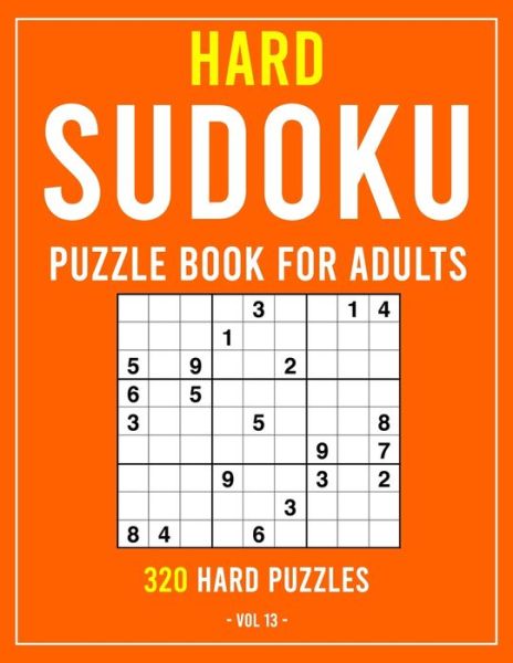 Cover for Agenda Book Edition · Hard Sudoku Puzzle Book for Adults (Paperback Book) (2020)