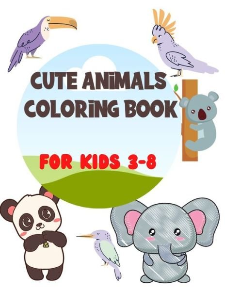 Cover for Mk El Nadi · Cute Animals Coloring Book (Paperback Book) (2021)