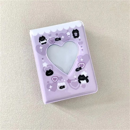 Cover for Photocard Holder Book · Cute Cat &amp; Fish PhotoCard (Ring Binder) [Purple Cat] (2023)
