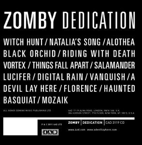 Cover for Zomby · Dedication (CD) [Standard edition] (2018)