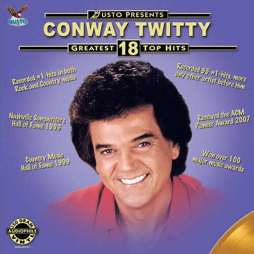 Cover for Conway Twitty · Greatest 18 Top Hits (LP) [Coloured edition] (2018)