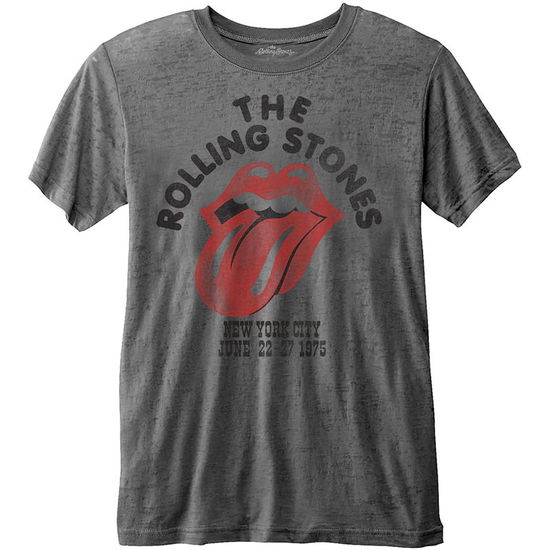 Cover for The Rolling Stones · ROLLING STONES - T-Shirt BurnOut - NYC 1975 (Toys) [size S]