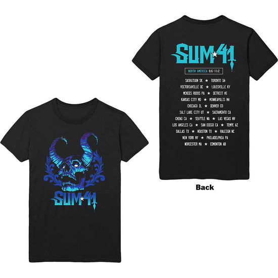 Sum 41 Unisex T-Shirt: Blue Demon (Back Print) - Sum 41 - Merchandise -  - 5056012036914 - 