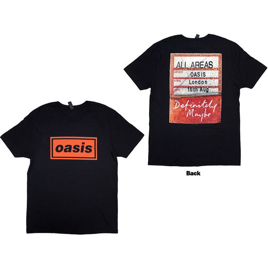 Cover for Oasis · Oasis Unisex T-Shirt: Definitely Maybe AAA Pass (Back Print) (T-shirt) [size S] (2024)