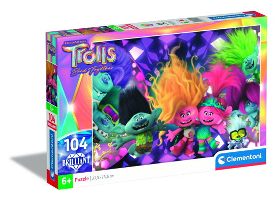Cover for Clementoni · Puslespil Brilliant Trolls, 104 brikker (Jigsaw Puzzle) (2023)
