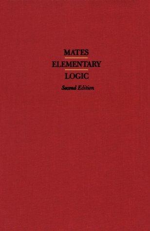 Cover for Benson Mates · Elementary Logic (Hardcover Book) [2 Rev edition] (1972)