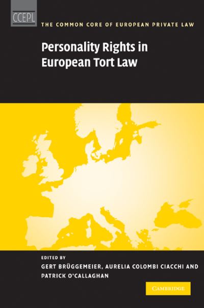 Cover for Gert Bruggemeier · Personality Rights in European Tort Law - The Common Core of European Private Law (Innbunden bok) (2010)