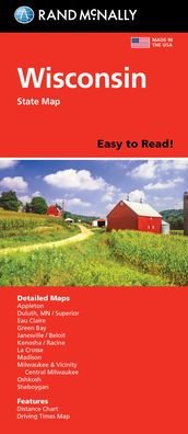 Cover for Rand McNally · Wisconsin State Map, Rand McNally Easy to Read! (Taschenbuch) (2021)