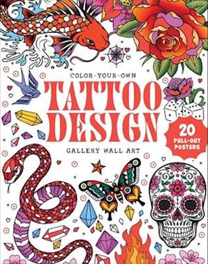 Cover for Lake Press · Tattoo Design: Coloring Book: Color-Your-Own Gallery Wall Art (Book) (2025)