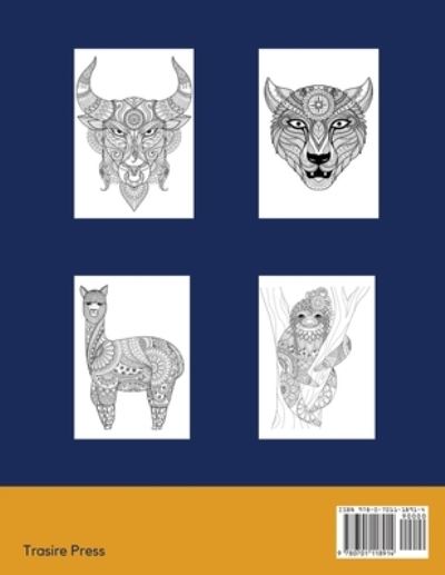 Cover for Corine Smith · Coloring book for adults - Animal Mandala (Paperback Book) (2021)