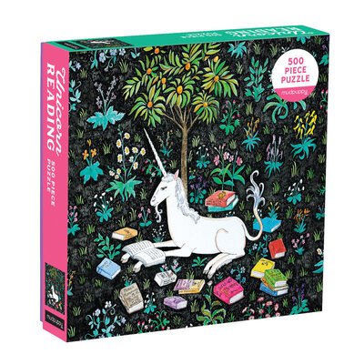 Cover for Mudpuppy · Unicorn Reading 500 Piece Family Puzzle (SPIEL) (2019)