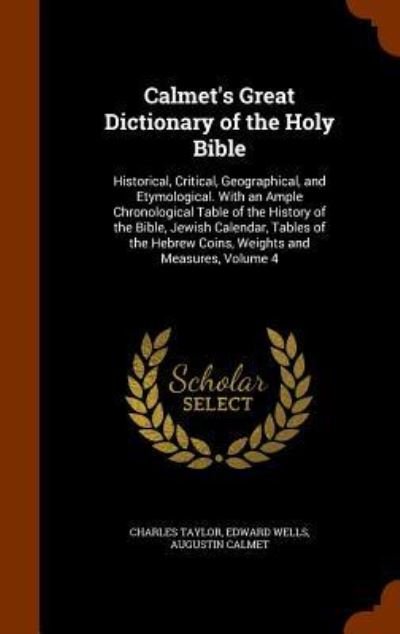 Cover for Charles Taylor · Calmet's Great Dictionary of the Holy Bible (Hardcover bog) (2015)