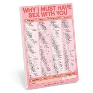 Knock Knock Why I Must Have Sex With You Pad - Knock Knock - Libros - Knock Knock - 9781683493914 - 20 de julio de 2023