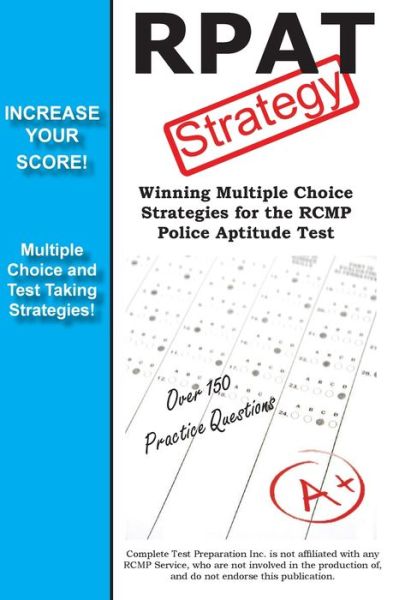 Cover for Complete Test Preparation Inc · RPAT Test Strategy: for the RCMP Police Aptitude Test (Paperback Book) (2018)