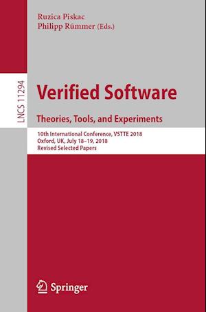 Cover for Verified Software Theories Tools and Experiments (Book) [1st ed. 2018 edition] (2018)